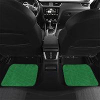 Personalised Hawaii Leilehua High School Car Mats Tribal Tattoo With Hibiscus Flowers LT05 Set 2pcs - Back Green - Polynesian Pride