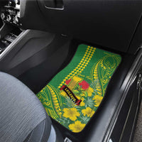 Personalised Hawaii Leilehua High School Car Mats Tribal Tattoo With Hibiscus Flowers LT05 - Polynesian Pride