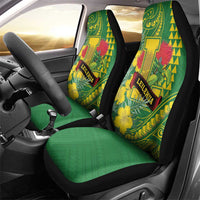 Hawaii Leilehua High School Car Seat Cover Tribal Tattoo With Hibiscus Flowers LT05 - Polynesian Pride