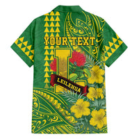 Personalised Hawaii Leilehua High School Hawaiian Shirt Tribal Tattoo With Hibiscus Flowers LT05 - Polynesian Pride