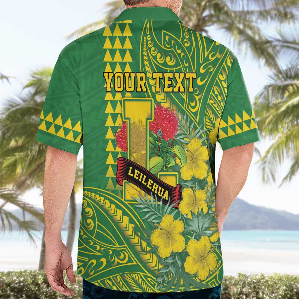 Personalised Hawaii Leilehua High School Hawaiian Shirt Tribal Tattoo With Hibiscus Flowers LT05 - Polynesian Pride
