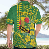 Personalised Hawaii Leilehua High School Hawaiian Shirt Tribal Tattoo With Hibiscus Flowers LT05 - Polynesian Pride