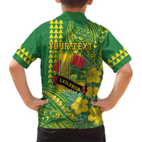 Personalised Hawaii Leilehua High School Hawaiian Shirt Tribal Tattoo With Hibiscus Flowers LT05 - Polynesian Pride