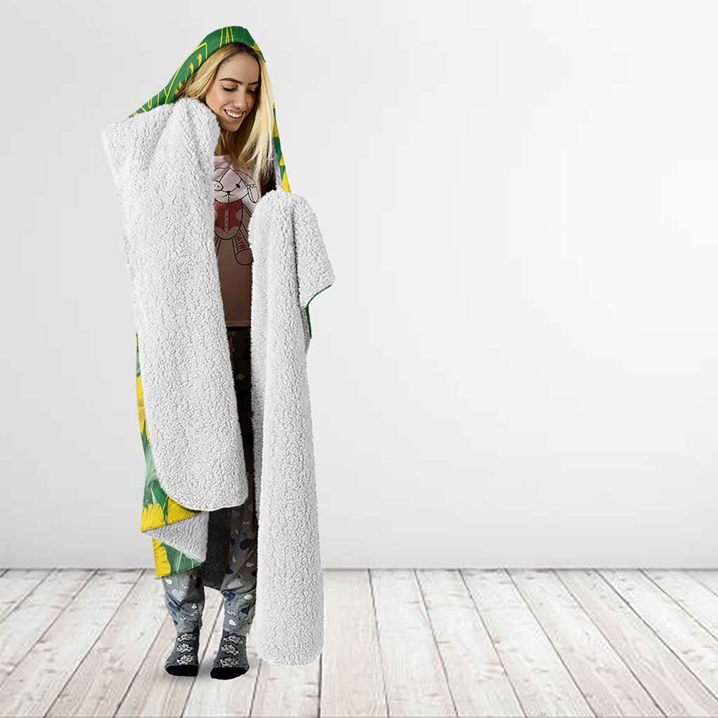 Hawaii Leilehua High School Hooded Blanket Tribal Tattoo With Hibiscus Flowers LT05 - Polynesian Pride