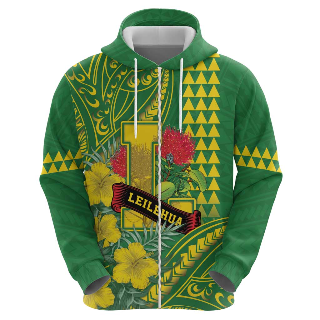 Personalised Hawaii Leilehua High School Hoodie Tribal Tattoo With Hibiscus Flowers LT05 - Polynesian Pride
