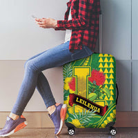 Hawaii Leilehua High School Luggage Cover Tribal Tattoo With Hibiscus Flowers LT05 - Polynesian Pride