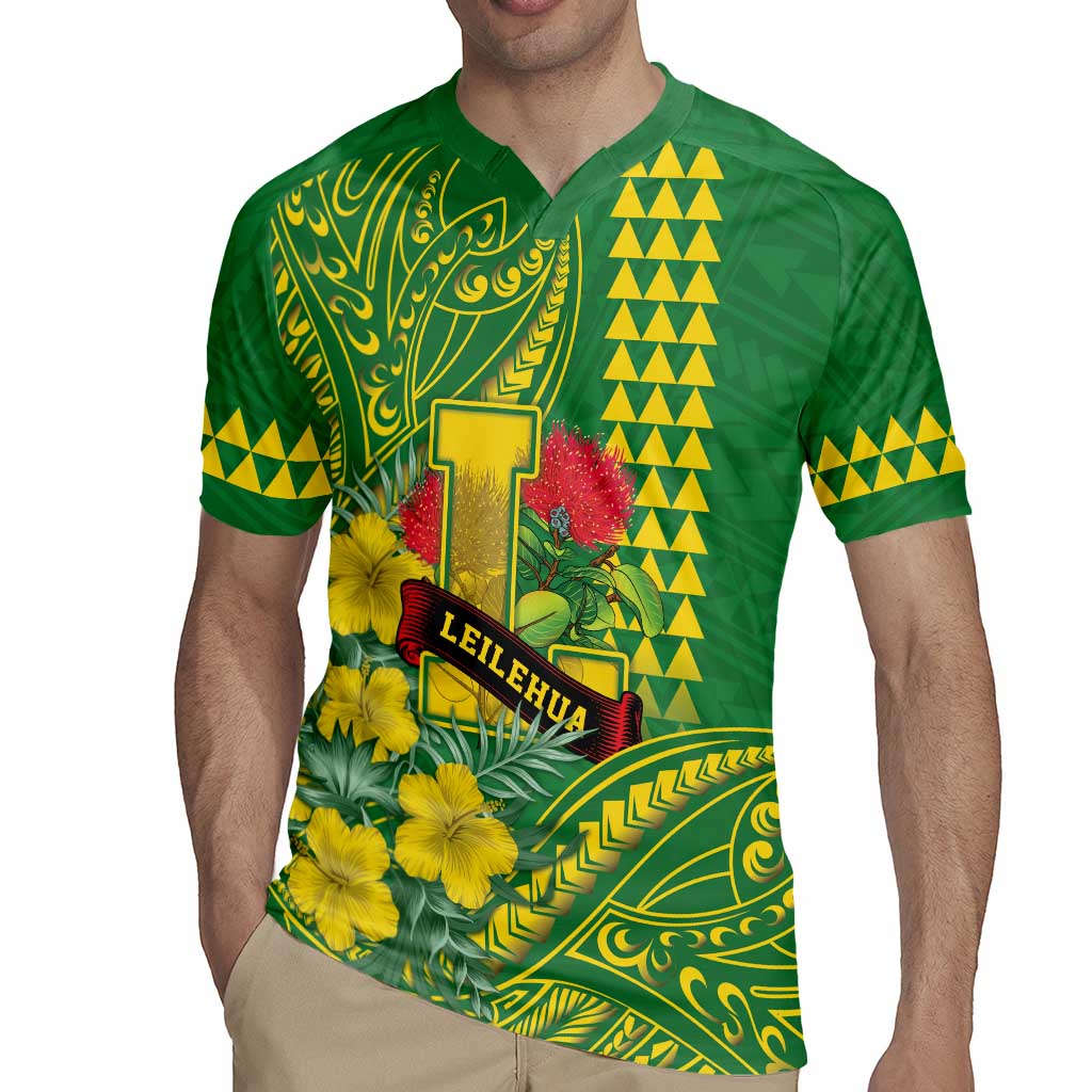 Personalised Hawaii Leilehua High School Rugby Jersey Tribal Tattoo With Hibiscus Flowers LT05 - Polynesian Pride