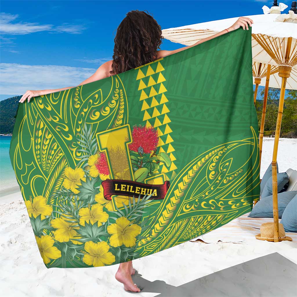 Hawaii Leilehua High School Sarong Tribal Tattoo With Hibiscus Flowers