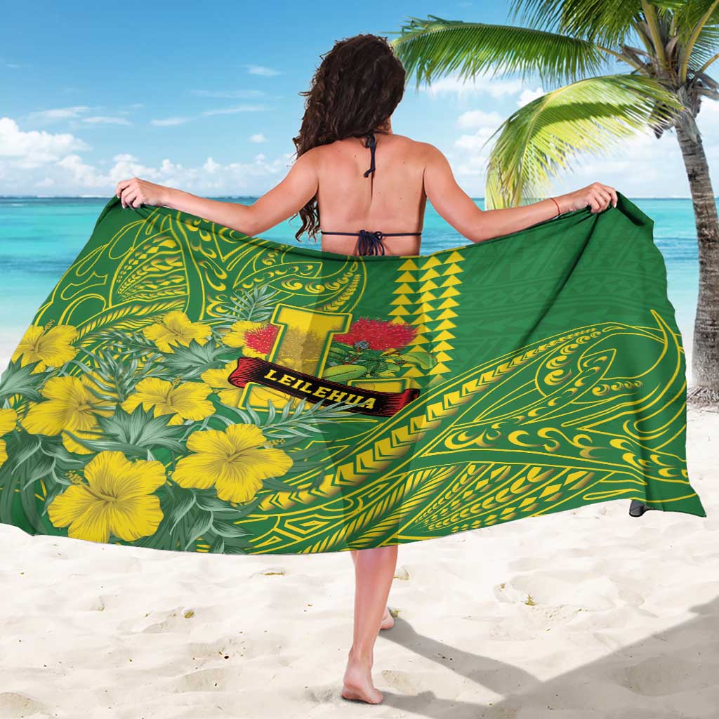 Hawaii Leilehua High School Sarong Tribal Tattoo With Hibiscus Flowers