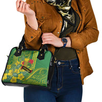 Hawaii Leilehua High School Shoulder Handbag Tribal Tattoo With Hibiscus Flowers