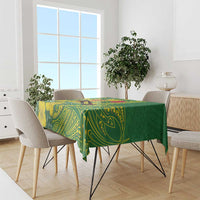 Hawaii Leilehua High School Tablecloth Tribal Tattoo With Hibiscus Flowers