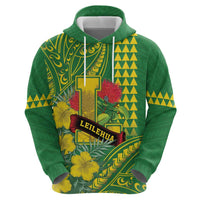 Personalised Hawaii Leilehua High School Zip Hoodie Tribal Tattoo With Hibiscus Flowers LT05 - Polynesian Pride