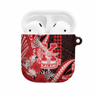 Hawaii Kalani High School AirPods Case Tribal Tattoo With Hibiscus Flowers
