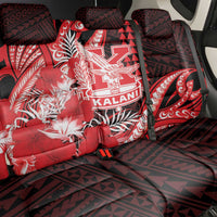 Hawaii Kalani High School Back Car Seat Cover Tribal Tattoo With Hibiscus Flowers LT05 - Polynesian Pride
