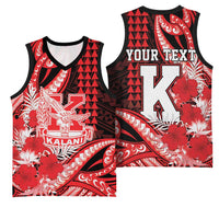 Personalised Hawaii Kalani High School Basketball Jersey Tribal Tattoo With Hibiscus Flowers LT05 - Polynesian Pride