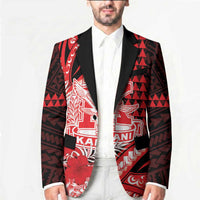 Personalised Hawaii Kalani High School Blazer Tribal Tattoo With Hibiscus Flowers LT05 - Polynesian Pride