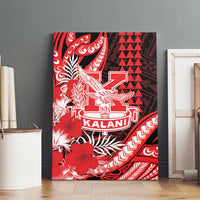 Hawaii Kalani High School Canvas Wall Art Tribal Tattoo With Hibiscus Flowers