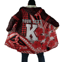 Personalised Hawaii Kalani High School Cloak Tribal Tattoo With Hibiscus Flowers