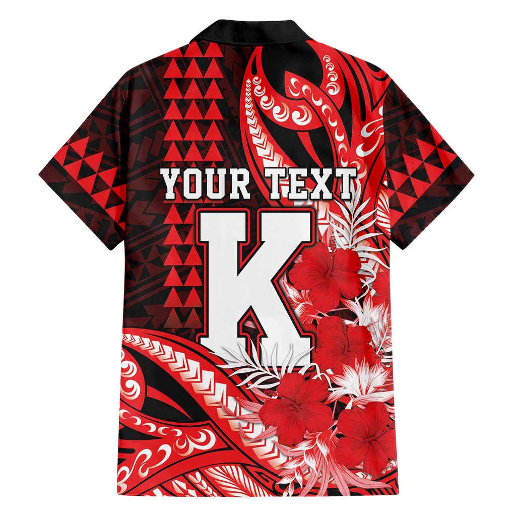 Personalised Hawaii Kalani High School Family Matching Puletasi and Hawaiian Shirt Tribal Tattoo With Hibiscus Flowers LT05 - Polynesian Pride