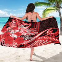 Hawaii Kalani High School Sarong Tribal Tattoo With Hibiscus Flowers