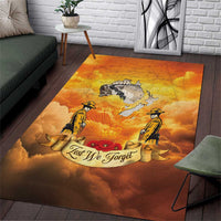 New Zealand And Australia ANZAC Day Area Rug Sinai Palestine Campaign Lest We Forget
