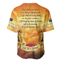 New Zealand And Australia ANZAC Day Baseball Jersey Sinai Palestine Campaign Lest We Forget LT05 - Polynesian Pride