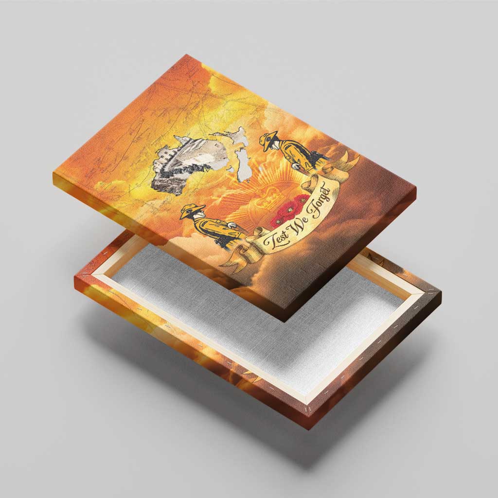 New Zealand And Australia ANZAC Day Canvas Wall Art Sinai Palestine Campaign Lest We Forget LT05 - Polynesian Pride