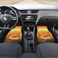 New Zealand And Australia ANZAC Day Car Mats Sinai Palestine Campaign Lest We Forget LT05 Set 2pcs - Front Orange - Polynesian Pride