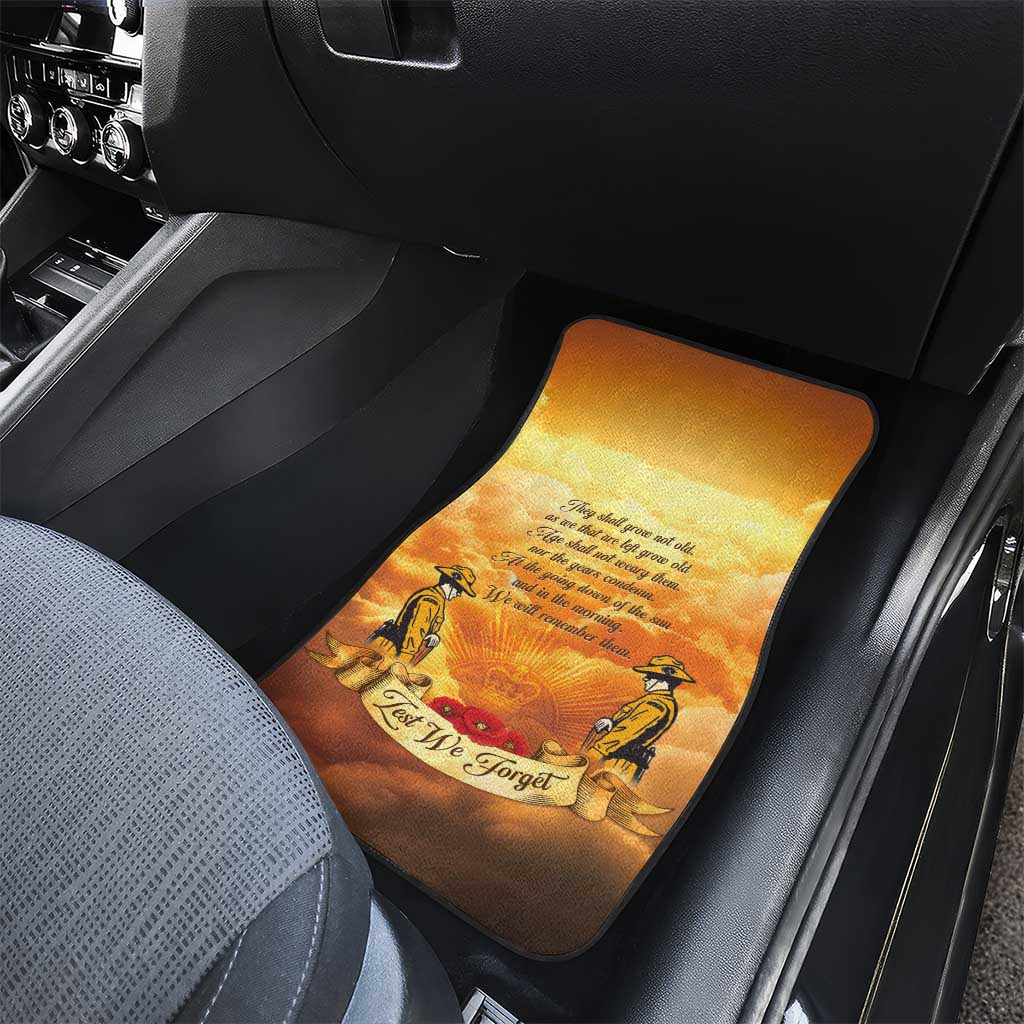 New Zealand And Australia ANZAC Day Car Mats Sinai Palestine Campaign Lest We Forget LT05 - Polynesian Pride