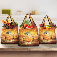 New Zealand And Australia ANZAC Day Grocery Bag Sinai Palestine Campaign Lest We Forget LT05 3-pack One Size Orange - Polynesian Pride