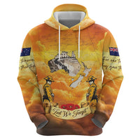New Zealand And Australia ANZAC Day Hoodie Sinai Palestine Campaign Lest We Forget LT05 - Polynesian Pride