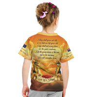 New Zealand And Australia ANZAC Day Kid T Shirt Sinai Palestine Campaign Lest We Forget LT05 - Polynesian Pride