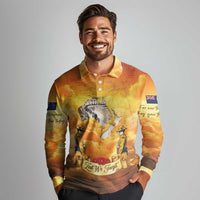 New Zealand And Australia ANZAC Day Long Sleeve Polo Shirt Sinai Palestine Campaign Lest We Forget LT05 - Polynesian Pride