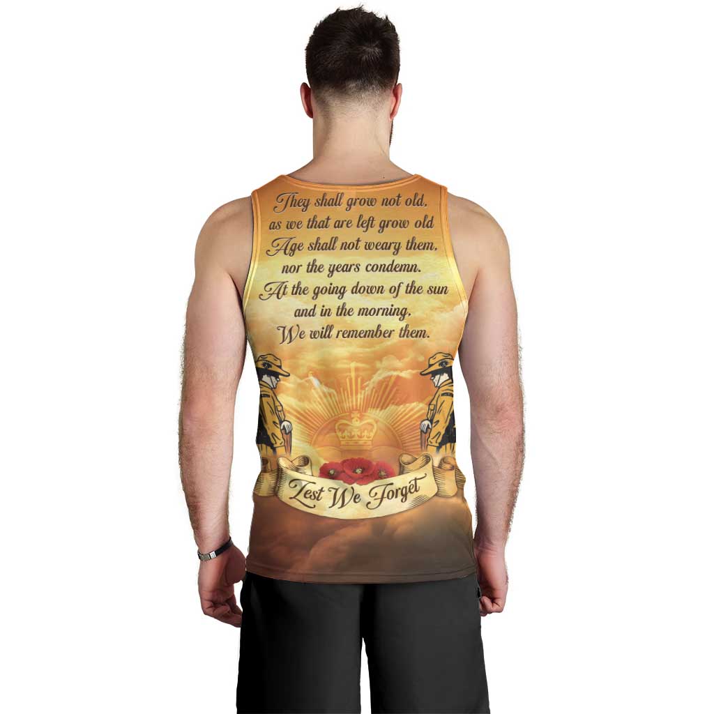 New Zealand And Australia ANZAC Day Men Tank Top Sinai Palestine Campaign Lest We Forget LT05 - Polynesian Pride