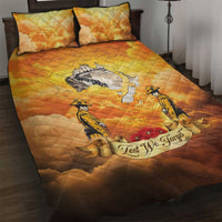 New Zealand And Australia ANZAC Day Quilt Bed Set Sinai Palestine Campaign Lest We Forget LT05 Orange - Polynesian Pride