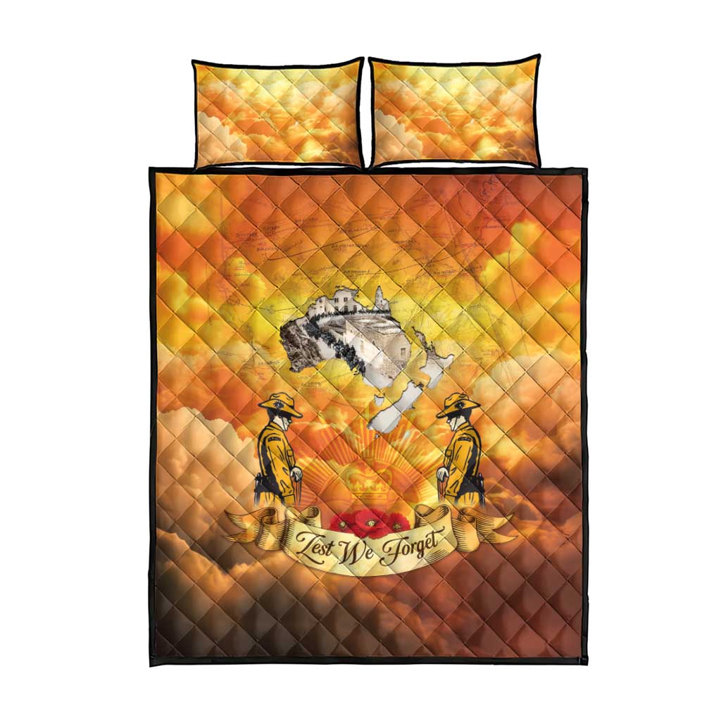 New Zealand And Australia ANZAC Day Quilt Bed Set Sinai Palestine Campaign Lest We Forget LT05 - Polynesian Pride