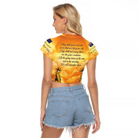 New Zealand And Australia ANZAC Day Raglan Cropped T Shirt Sinai Palestine Campaign Lest We Forget LT05 - Polynesian Pride