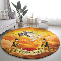 New Zealand And Australia ANZAC Day Round Carpet Sinai Palestine Campaign Lest We Forget LT05 - Polynesian Pride