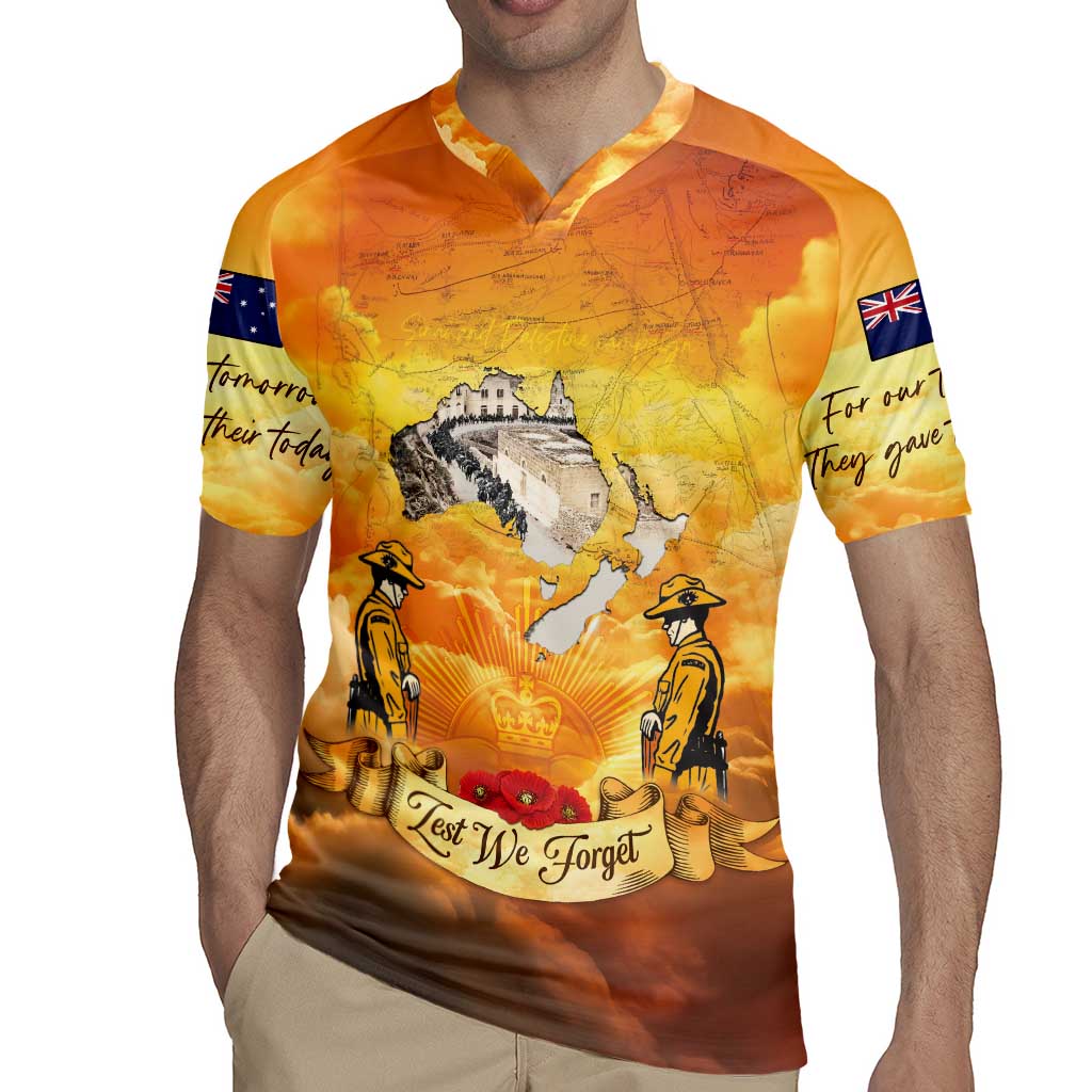 New Zealand And Australia ANZAC Day Rugby Jersey Sinai Palestine Campaign Lest We Forget LT05 - Polynesian Pride