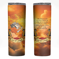 New Zealand And Australia ANZAC Day Skinny Tumbler Sinai Palestine Campaign Lest We Forget LT05 Orange - Polynesian Pride