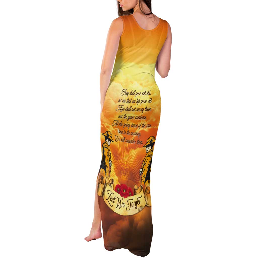 New Zealand And Australia ANZAC Day Tank Maxi Dress Sinai Palestine Campaign Lest We Forget LT05 - Polynesian Pride