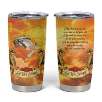 New Zealand And Australia ANZAC Day Tumbler Cup Sinai Palestine Campaign Lest We Forget LT05 Orange - Polynesian Pride