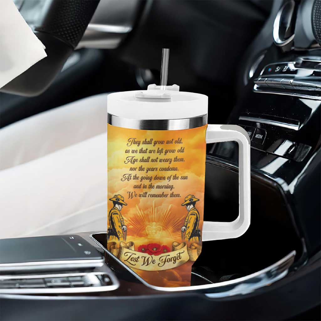 New Zealand And Australia ANZAC Day Tumbler With Handle Sinai Palestine Campaign Lest We Forget LT05 - Polynesian Pride