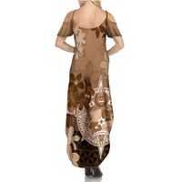 Tonga Emancipation Day Family Matching Summer Maxi Dress and Hawaiian Shirt Tongan Kupesi Ngatu Pattern Vintage Style LT05 - Polynesian Pride