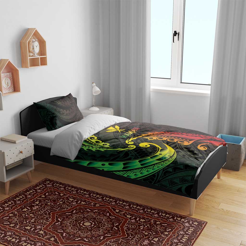 AAPI Heritage Month Bedding Set Kanaka Maoli Polynesian Tribal Wave