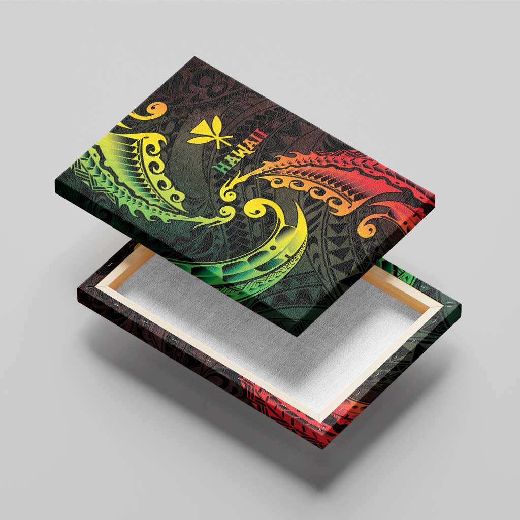AAPI Heritage Month Canvas Wall Art Kanaka Maoli Polynesian Tribal Wave