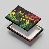AAPI Heritage Month Canvas Wall Art Kanaka Maoli Polynesian Tribal Wave