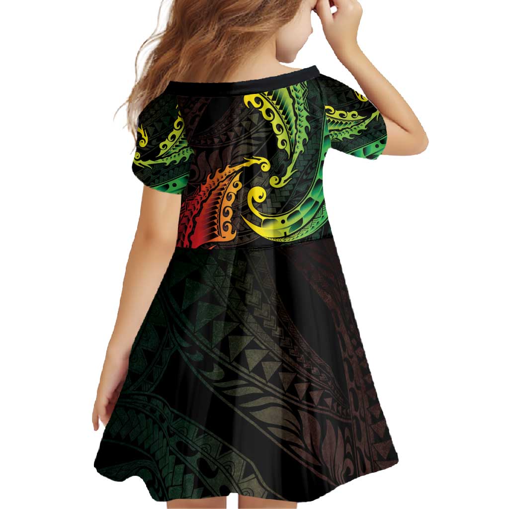 AAPI Heritage Month Family Matching Mermaid Dress and Hawaiian Shirt Kanaka Maoli Polynesian Tribal Wave LT05 - Polynesian Pride