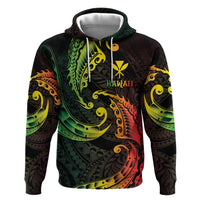 AAPI Heritage Month Hoodie Kanaka Maoli Polynesian Tribal Wave LT05 Pullover Hoodie Reggae - Polynesian Pride
