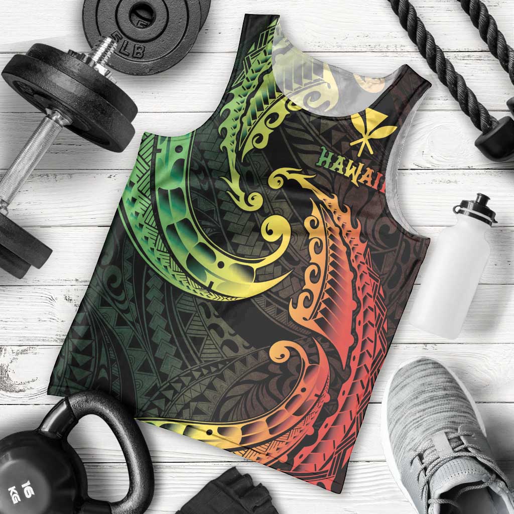 AAPI Heritage Month Men Tank Top Kanaka Maoli Polynesian Tribal Wave
